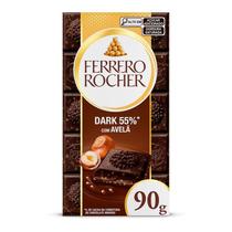 Chocolate Ferrero Rocher Tablete Dark 55% com Avelã 90g