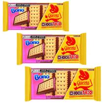 Chocolate Garoto Chocotrio Bono Morango Kit 3 Pacotes de 90g