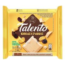 Chocolate Garoto Talento Branco com Cereais e Passas 85g - Embalagem com 12 Unidades