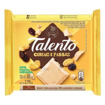 Chocolate Garoto Talento Branco com Cereais e Passas 85g - Embalagem com 12 Unidades Chocolate Garoto Talento Branco com Cereais e Passas 85g - Embalagem com 12 Unidades