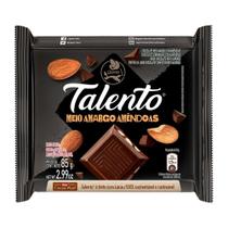 Chocolate Garoto Talento Meio Amargo com Amêndoas 85g