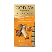 Chocolate Godiva Signature Mini Bar Leite Com Amendoa e Mel 90 gr