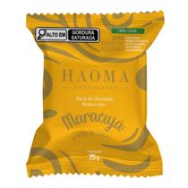 Chocolate Haoma Chocolate Branco Com Maracujá e Nibs de Cacau Zero 25g Chocolate Haoma Chocolate Branco Com Maracujá e Nibs de Cacau Zero 25g