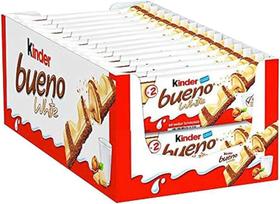 Chocolate Kinder Bueno T2 White - Display com 30 UN de 39G - Ferrero