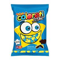 Chocolate Kit Confeito Estrelinha Amarela e Azul 500g