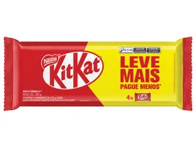 Chocolate KitKat Chocolate ao Leite 166g 4 Unidades Nestlé