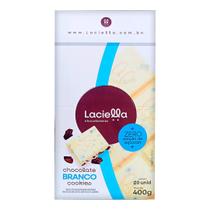 Chocolate Laciella Branco com Cookies Zero Acuçar 20x20g Chocolate Laciella Branco com Cookies Zero Acuçar 20x20g