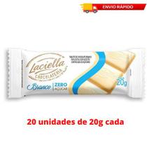 Chocolate Laciella Branco Zero Açúcar Com 20 unidades