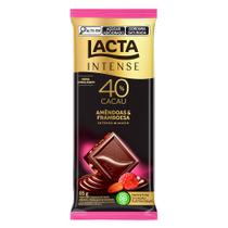 Chocolate Lacta Intense Nuts 40% Cacau Amêndoas e Framboesa 85g