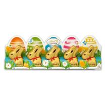 Chocolate Lindt ao Leite Coelho Gold Bunny Cartela 50g 5x10g Chocolate Lindt ao Leite Coelho Gold Bunny Cartela 50g 5x10g
