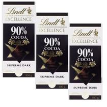 Chocolate LINDT Excellence Dark 90% 100g (3 unidades)