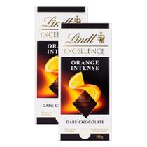Chocolate Lindt Excellence Intense Orange Dark com 100g Kit com duas unidades