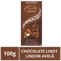 Chocolate Lindt Lindor, Ao Leite com Avelã, Barra de 100g