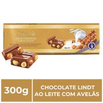 Chocolate Lindt Premium, Ao Leite Com Avelã, Barra de 300g