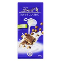 Chocolate Lindt Swiss Classic Tablete ao Leite Com Avelã 100g