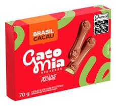 Chocolate Lingua De Gato Brasil Cacau Gato Mia Pistache 70g