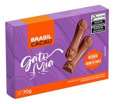 Chocolate Língua De Gato Mia Creme De Avelã Brasil Cacau 70g