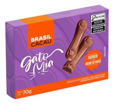 Chocolate Língua De Gato Mia Creme De Avelã Brasil Cacau 70G