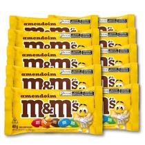 Chocolate M&M's Amendoim Confete Kit 10 Pacotes 40g Chocolate M&M's Amendoim Confete Kit 10 Pacotes 40g