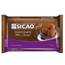 Chocolate Meio Amargo Sicao Gold Barra 2,1kg