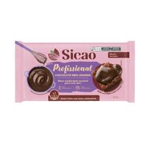 Chocolate Meio Amargo Sicao Profissional 1,01kg Sabor Intenso para Confeitaria