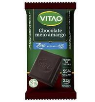 Chocolate Meio Amargo Vitao 22g Sem Glúten, Sem Leite, Zero Açúcar e Vegano