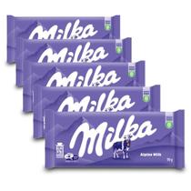 Chocolate Milka Alpine Milk Kit 5 Barras De 90G