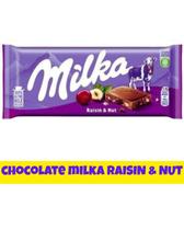 CHOCOLATE MILKA IMPORTADO BARRAS COM DIVERSOS SABORES SABORES:Milka Raisin & Nut CHOCOLATE MILKA IMPORTADO BARRAS COM DIVERSOS SABORES SABORES:Milka Raisin & Nut