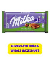 CHOCOLATE MILKA IMPORTADO BARRAS COM DIVERSOS SABORES SABORES:Milka Whole Hazelnuts CHOCOLATE MILKA IMPORTADO BARRAS COM DIVERSOS SABORES SABORES:Milka Whole Hazelnuts