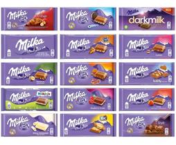 Chocolate milka kit 6 barras sortidas sabores diversos