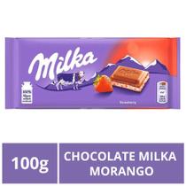 Chocolate Milka, Morango, Barra 100g