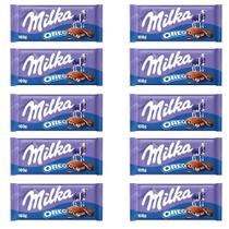 Chocolate Milka Oreo Barra Kit Com 10 Unidades De 100G