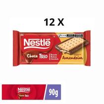 Chocolate Nestlé Chocotrio Amendoim 12 Barras De 90G