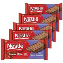Chocolate Nestlé Chocotrio Chocobiscuit Kit 5 Barras de 90g