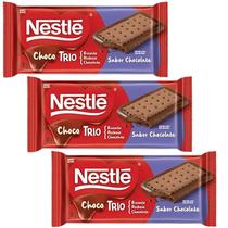 Chocolate Nestlé Chocotrio Chocobiscut Kit 3 Barras de 90g