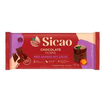 Chocolate Nobre Meio Amargo 40% Cacau 1,01kg - Sicao