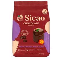 Chocolate Nobre Meio Amargo 40% Cacau Gotas Sicao 2,1kg