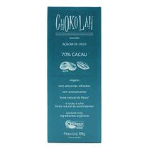 Chocolate Orgânico Com Açúcar de Coco 70% Cacau Chokolah 80g
