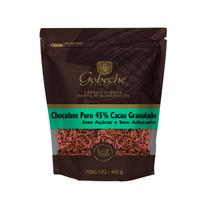 Chocolate Puro 45% Cacau Granulado Gobeche - Sem Açucar e Adoçante - 400g