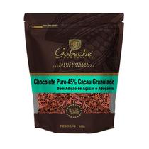 Chocolate Puro 45% Cacau Granulado Gobeche - Sem Adição de Açucar e Adoçante - 400g