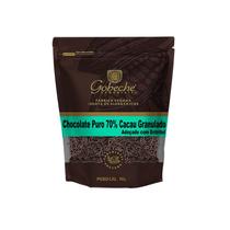 Chocolate Puro 70% Cacau Granulado Gobeche - Adoçado com Eritritol - 90g