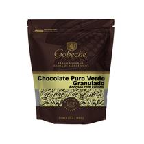 Chocolate Puro Verde Chlorella + Limão Granulado Gobeche - Adoçado com Eritritol - 400g