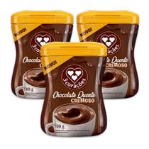 Chocolate Quente Cremoso Solúvel 3 Corações 3 unidades 180g Chocolate Quente Cremoso Solúvel 3 Corações 3 unidades 180g