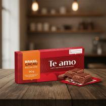 Chocolate Recheado Trufado Te Amo Brasil Cacau Presente 90g