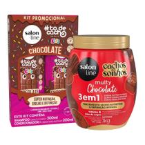 Chocolate Salon Line Kit com Shampoo, Condicionador e Creme Multy