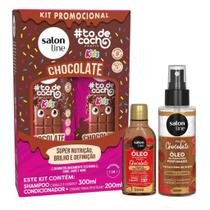 Chocolate Salon Line Kit com Shampoo, Condicionador, Óleo Multy e Óleo Perfumado 120ml Chocolate Salon Line Kit com Shampoo, Condicionador, Óleo Multy e Óleo Perfumado 120ml