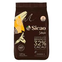 Chocolate Seleção 32% Cacau Branco Gotas 1,01Kg Sicao