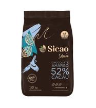 Chocolate Seleção Amargo 52% Cacau Gotas 1,01kg SICAO