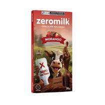 Chocolate Sem Lactose 40% Cacau e Morango - Zeromilk 80g