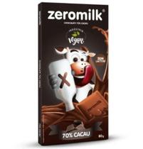 Chocolate sem Lactose 70% Cacau 80g - Zeromilk